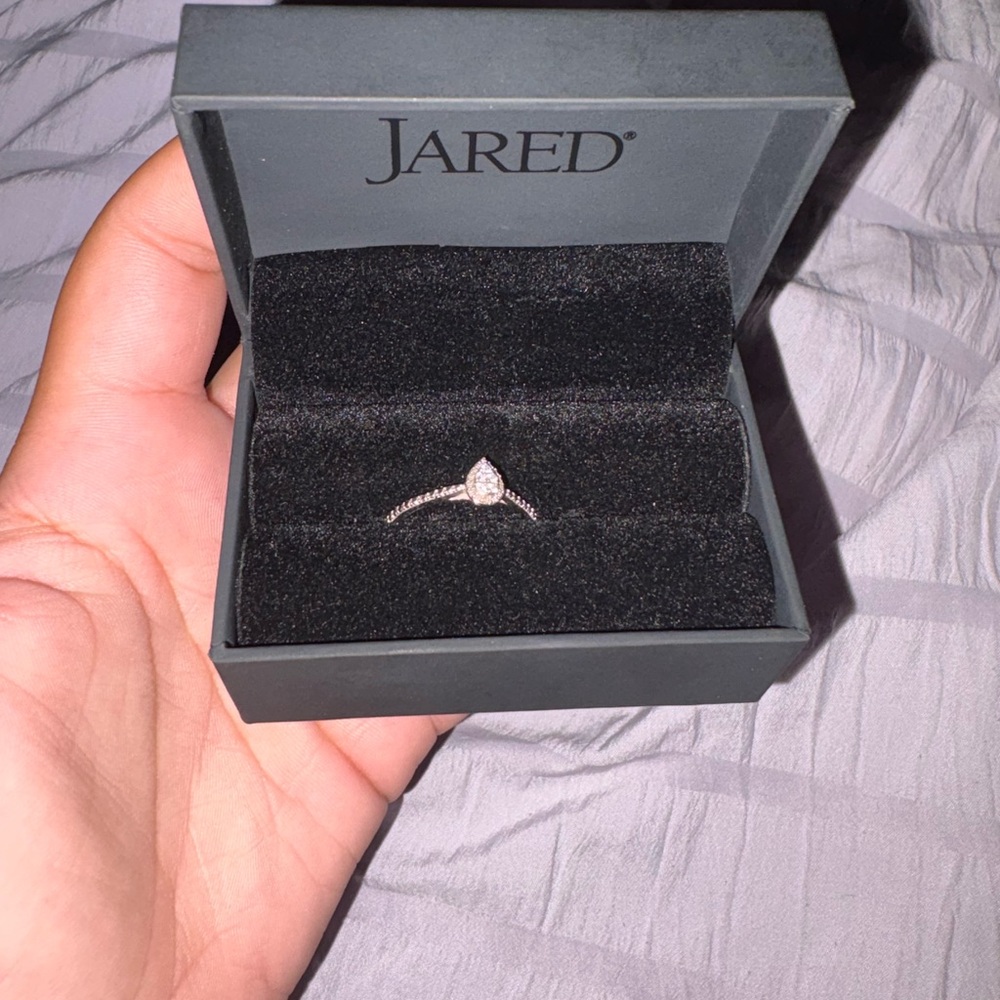 Jared Silver Ring with Teardrop Gemstone